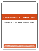 Product Management Survey - 2009